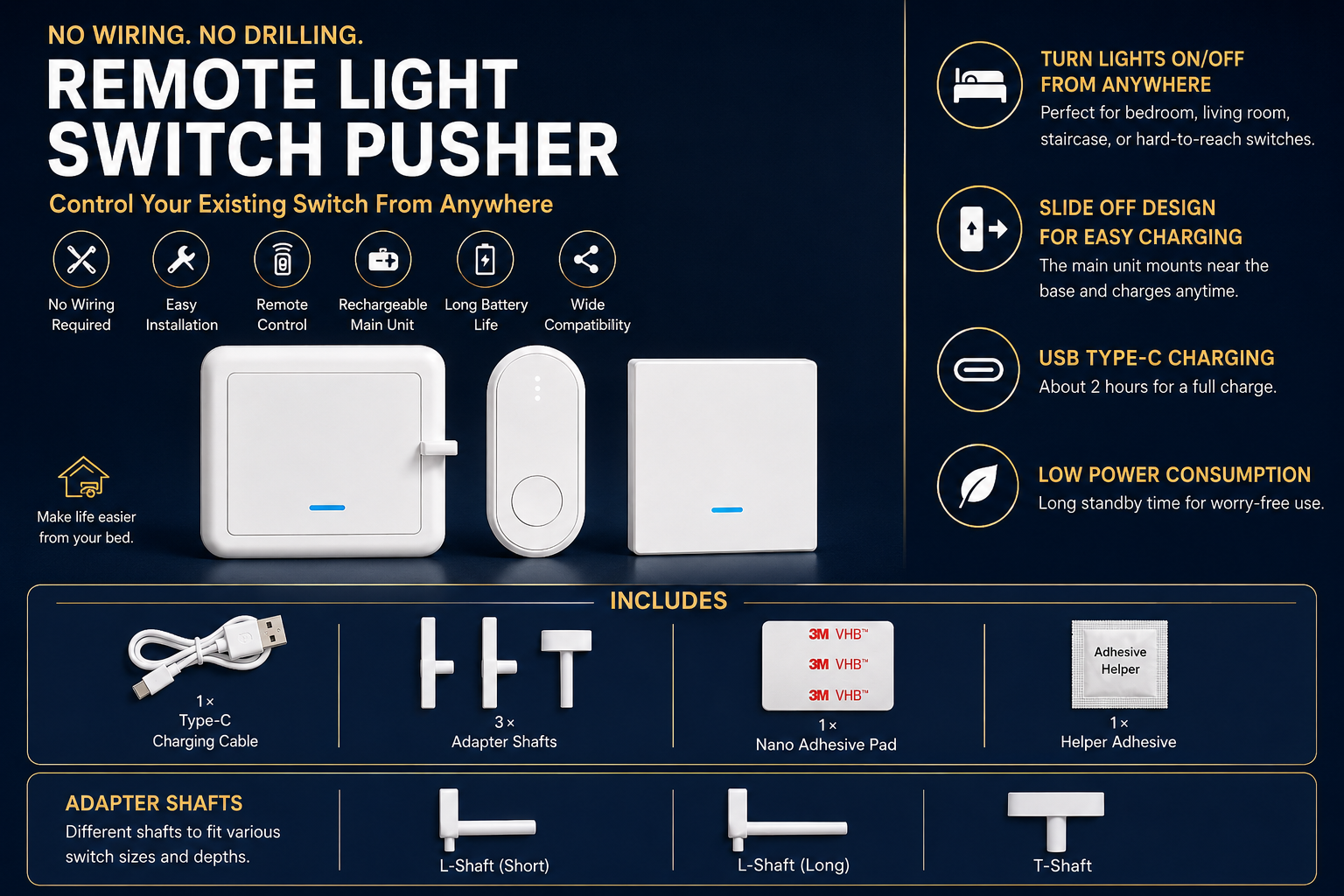 Rovixy Click - Wireless Remote Wall Switch Controller